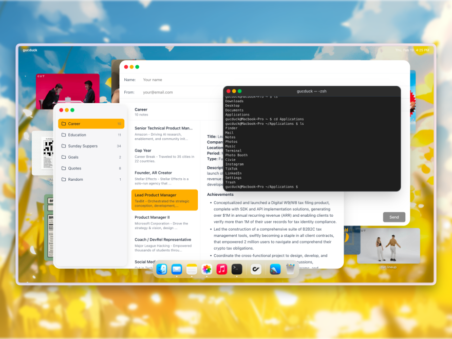 Portfolio website screenshot 2